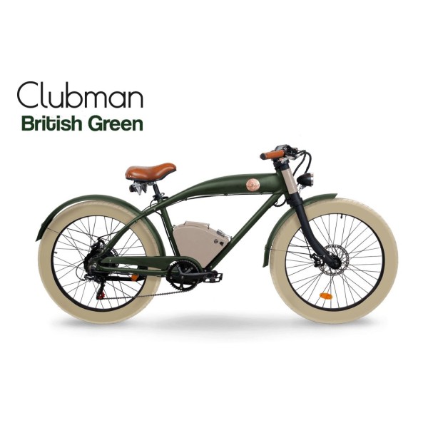 Ex-demo Bargain! Rayvolt Clubman Electric Cycle in British Green with High Capacity Battery